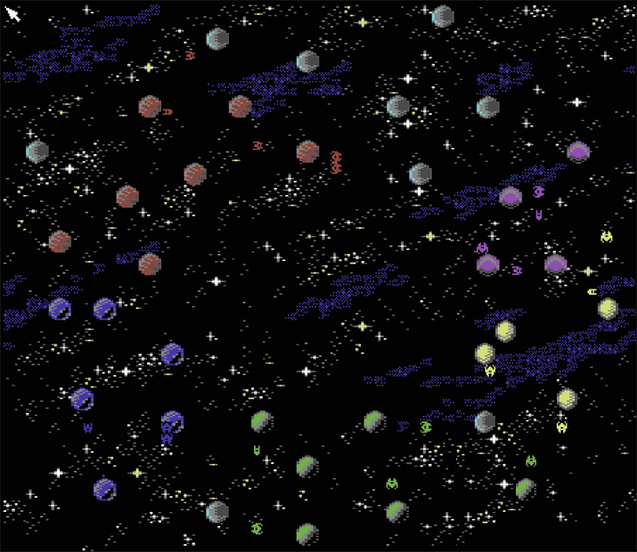 The galaxy map is almost four screens in total size